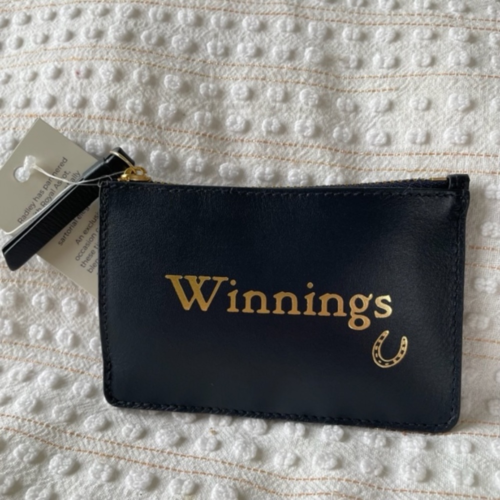 Radley London Leather Card Holder w/ tag, dust bag, and witty